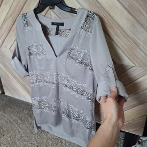 BCBGMAXAZRIA XS GRAY TOP